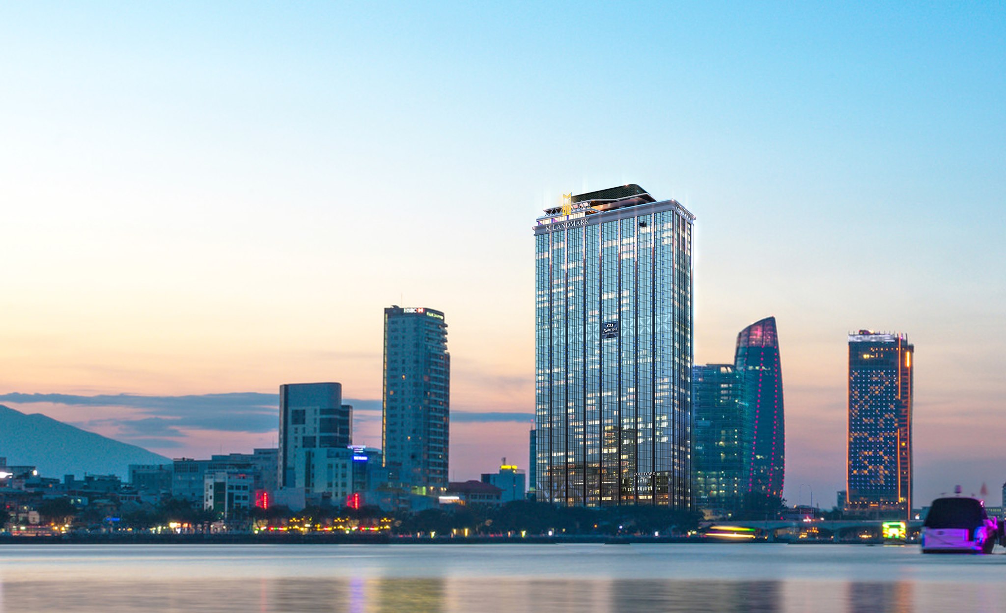 Tổng quan căn hộ Mlandmark Đà Nẵng về đêm