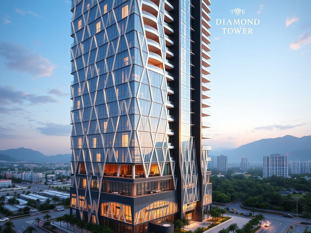 Phối cảnh tòa tháp The Diamond của Newtown Diamond Đà Nẵng Phối cảnh tòa tháp The Diamond của Newtown Diamond Đà Nẵng