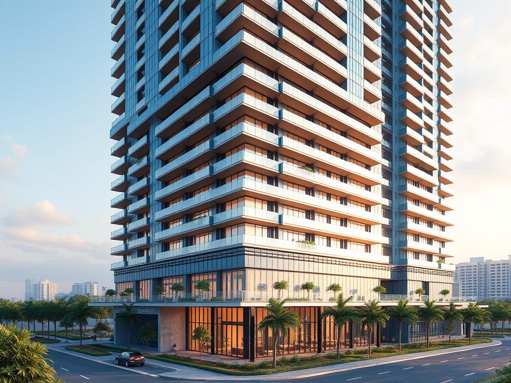 Phối cảnh tòa tháp The Sapphire của Newtown Diamond Đà Nẵng Phối cảnh tòa tháp The Sapphire của Newtown Diamond Đà Nẵng