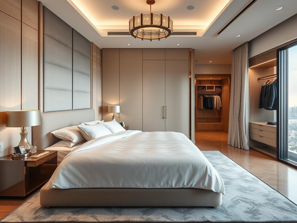 Phòng ngủ master căn hộ mẫu tại Newtown Diamond Đà Nẵng Phòng ngủ master căn hộ mẫu tại Newtown Diamond Đà Nẵng